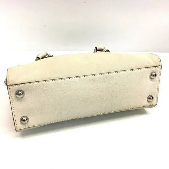 MICHAEL KORS Hamilton Satchel Hand Bag Shoulder Bag 2way bag Off-White - Picture 2 of 9